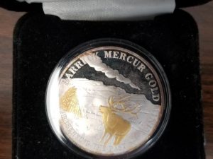 Barrick Mercer Gold Coin — Preserving the Past / Barrick – Mercer – 1998 – .999 Fine Silver One Troy Ounce — RARE!