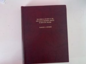 1961- The Origin & History of the Hopi-Navajo Boundary Dispute in Northern Arizona- Charles H. Stevens