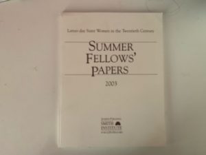 2003- Summer Fellows’ Paper- Claudia L. Bushman