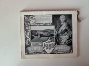 1938- Bonnie Pictorial Leaflet Scotland Calendar
