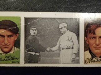 Reprint of old Hassan Cigarettes Baseball Card — Arthur Fletcher / C. Mathewson [New York Giants]