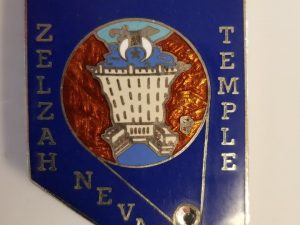 Zelzah Temple Bolo — Nevada — Silver-Colored Leather-Like Braided Strap