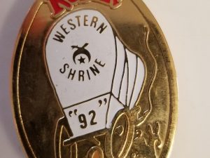 Kerak Temple Reno Nevada — Braided Leather Strap — Bolo — Kerak Western Shrine ’92 Reno