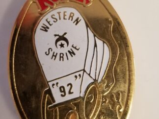 Kerak Temple Reno Nevada — Braided Leather Strap — Bolo — Kerak Western Shrine ’92 Reno