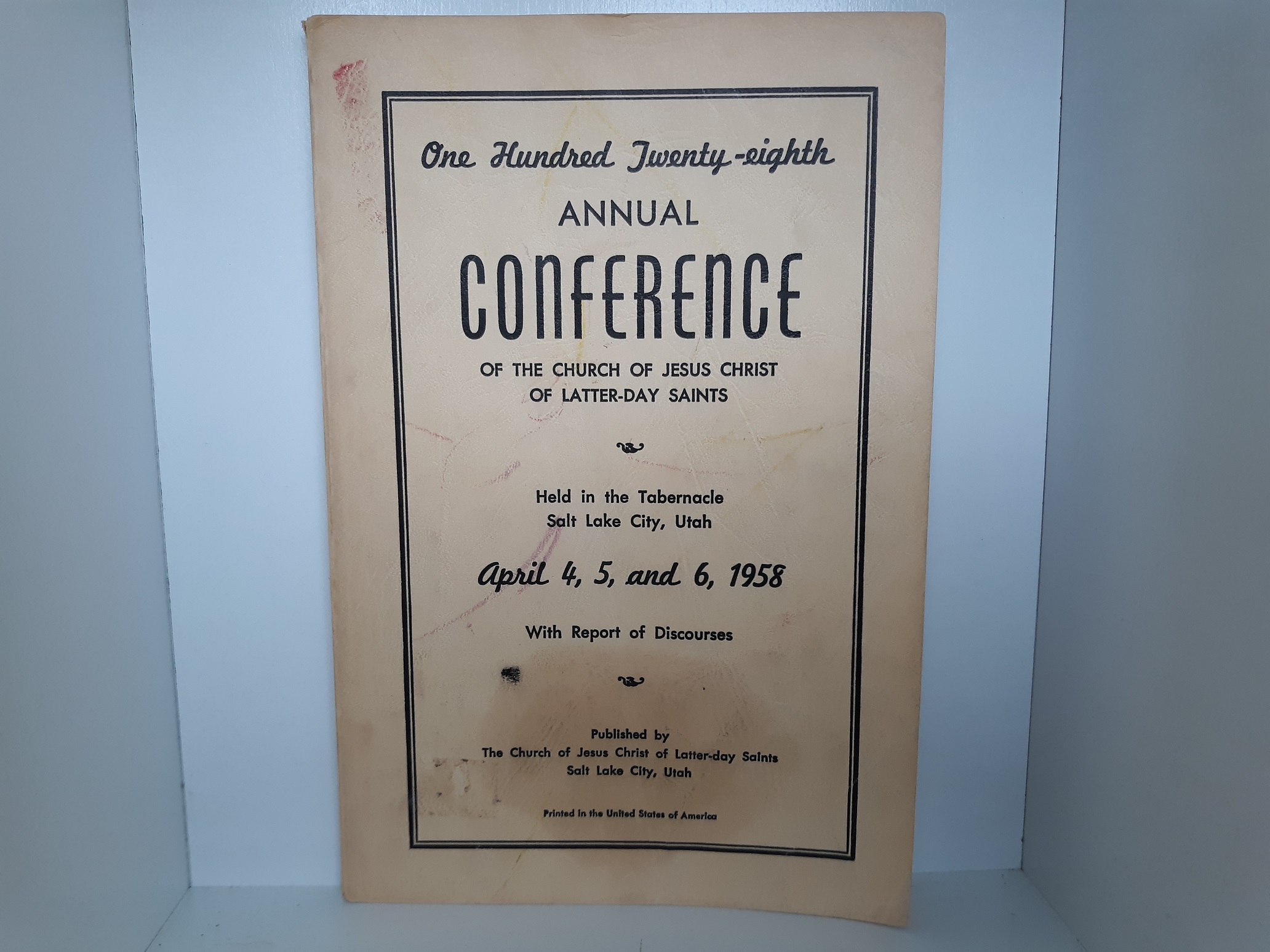 LDS General Conference Report: April 4, 5, and 6, 1958 (1958)
