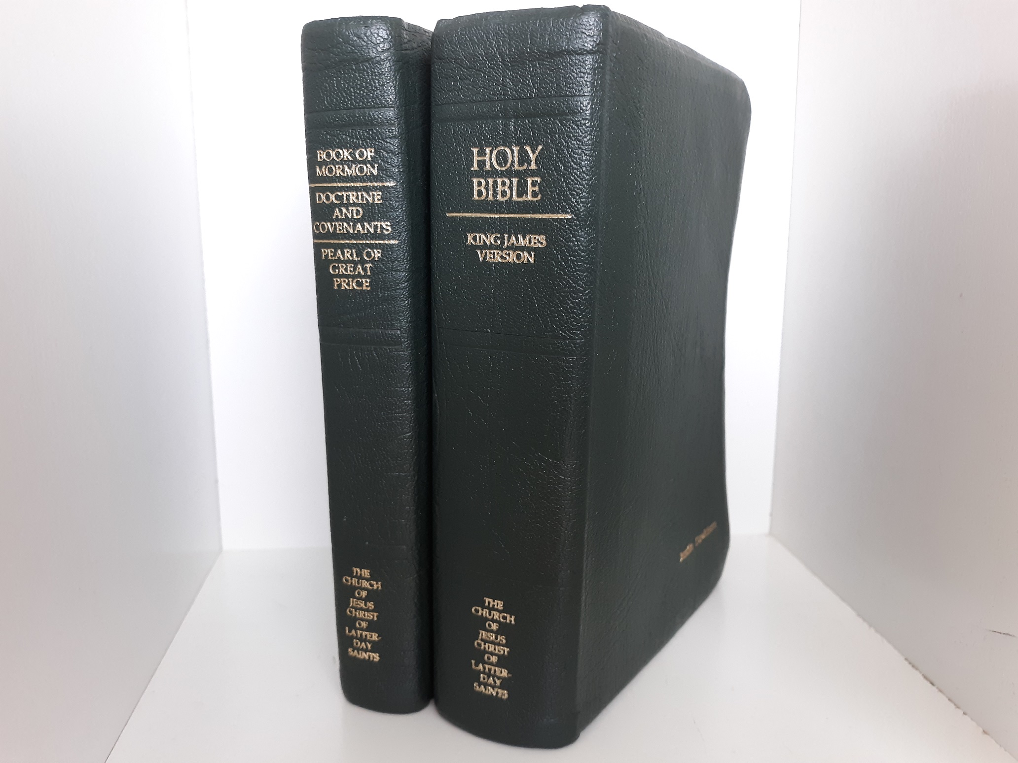 LDS Green Leather Triple Combination and Holy Bible (2000-2001)