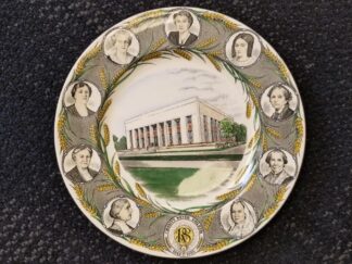 Relief Society Building -- Old English Staffordshire Ware -- Mormon Plate -- Made in England