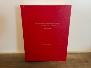 1976 ~ Lithic Artifacts of Montezuma Canyon: An Inventory and a Cultural Application ~ Les Wikle