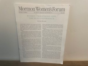 1995 Fall ~ Mormon Women’s Forum ~ Vol. 6, No. 3 ~ An LDS Feminist Quarterly