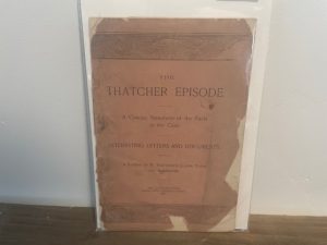 1896 ~ The Thatcher Episode ~ A Review of M. Thatcher’s Claims, Pleas and Admissions