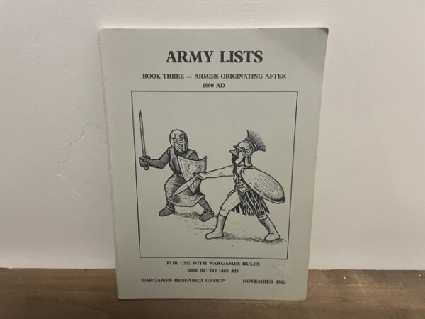1982 ~ Army Lists ~ Book Three - Armies Originating After 1000 AD