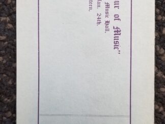 Jan. 24th, 1914 ~ "An Hour of Music"
