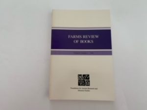 1996- Farms Review of Books Volume 8 Number 1- F.A.R.M.S