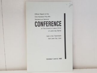 Conference Report -- October -- 1985 -- Softbound