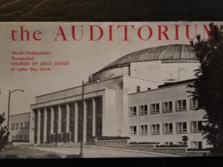 The Auditorium, World Headquarters Reorganized Church of Jesus Christ of Latter Day Saints - Pamphlet