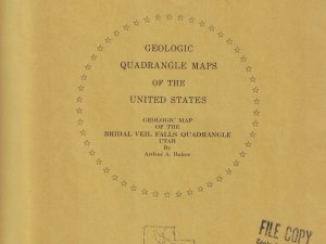 Geologic Map of the Bridal Veil Falls Quadrangle, Utah (Map GQ-998)