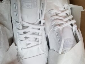 Women’s Converse Size 7 White Shoes — Brand New
