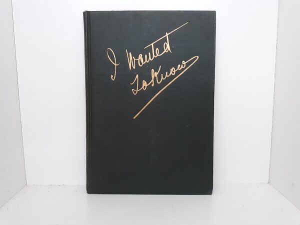 I Wanted to know (1920)