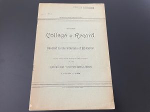 1893 ~ The College Record Devoted to the Interests of Education ~ Vol. 1 No. 11