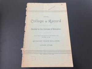 1892 ~ The College Record Devoted to the Interests of Education ~ Vol. 1 No. 2