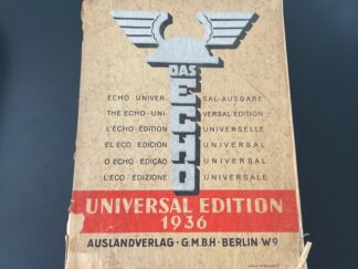 Das Echo ~ Universal Edition 1936 ~ Auslandverlag G. M. B. H Berlin W9