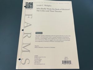 Who Really Wrote the Book of Mormon? The Critics and Their Theories ~ Louis Midgley ~ Foundation for Ancient Research and Mormon Studies