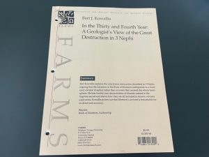 In the Thirty and Fourth Year: A Geologist’s View of the Great Destruction in 3 Nephi