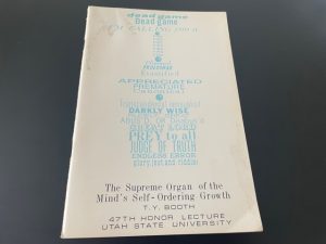 1973 ~ The Supreme Organ of the Mind’s Self-Ordering Growth ~ T. Y. Booth