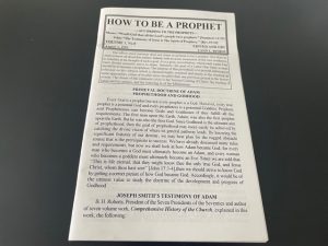 1995 ~ How to Be a Prophet ~ According to the Prophets ~ Vol. 1, No. 8