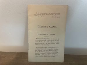 Guessing Games ~ Zoological Garden