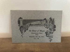 An Hour of Music ~ Consolidated Music Hall ~ Saturday, Feb. 7th, 1914 8 P. M. (Program)