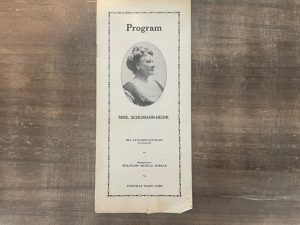 Program MME. Schumann-Heink ~ Mrs. Katherine Hoffman