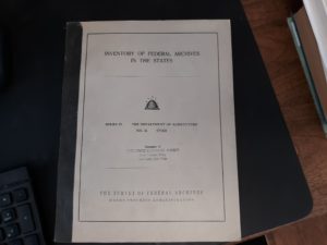 Inventory of Federal Archives in the States: Series IX, No. 43: The Department of Agriculture, Utah (1939)