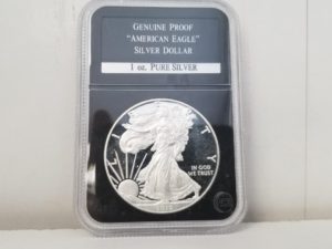 2015-W — Genuine Proof “American Eagle” Silver Dollar — In Plastic Case