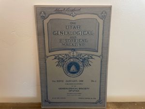 1936 ~ The Utah Genealogical and Historical Magazine ~ Vol. XXVII, January, 1936 ~ No. 1