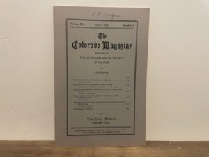 1934 ~ The Colorado Magazine ~ July, Vol. 11, No. 4