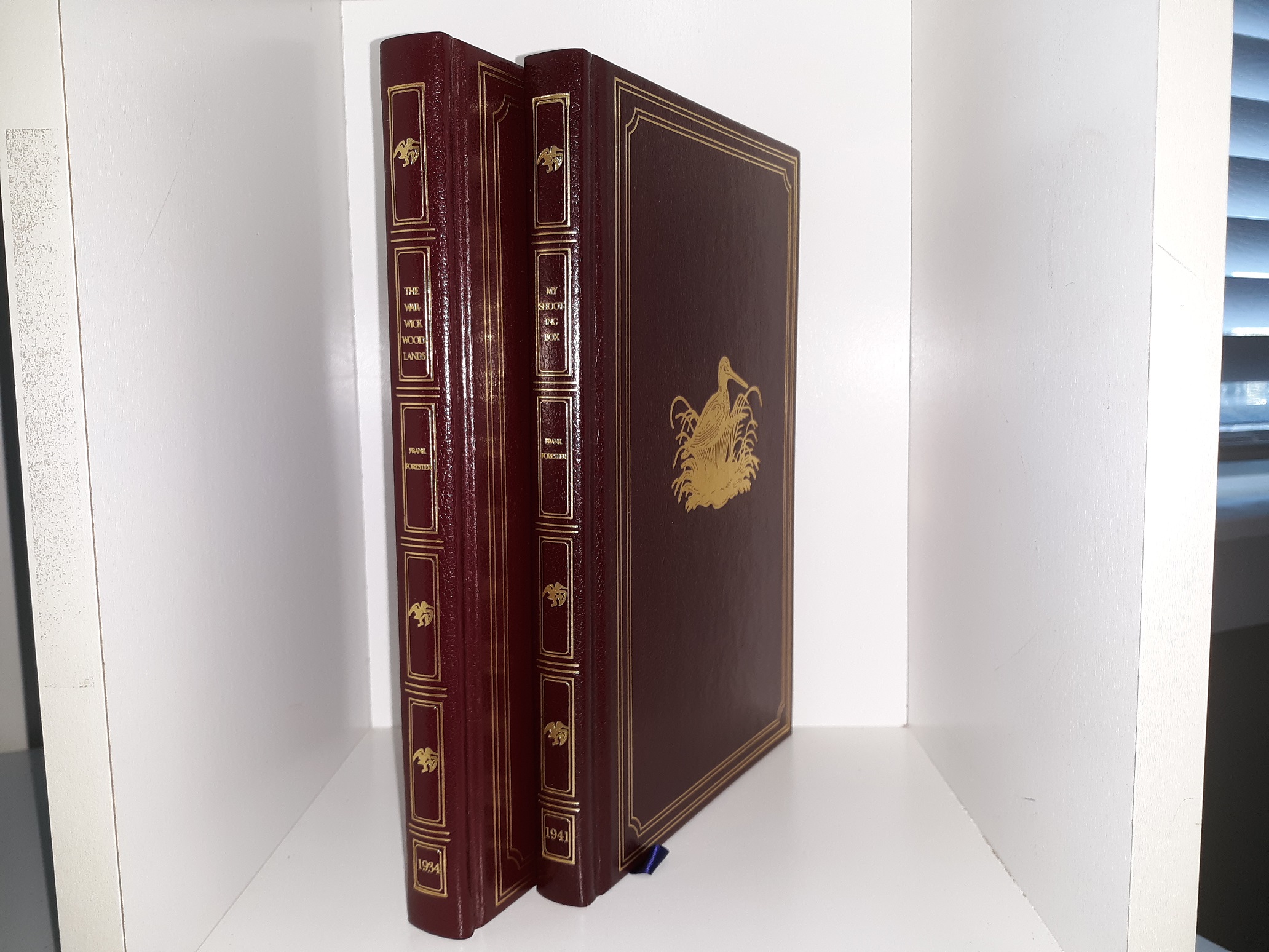 2 Leather books by Frank Forester