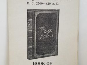 History of America B.C. 2200 — 420 A.D. — Book of Mormon —– [4 page pamphlet]