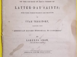 1852 — The Voice of Joseph — Lorenzo Snow — Rare Pamphlet