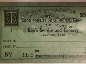 Booklet of Coupons for Merchandise Only — Ken’s Service and Grocery — Centerville, Utah