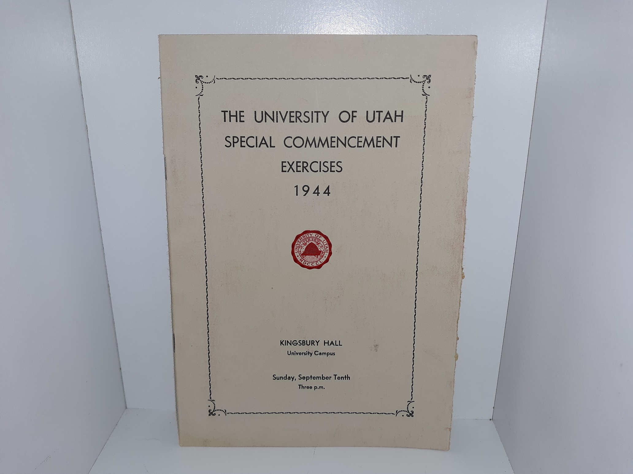 The University of Utah Special Commencement Exercises 1944 (1944)