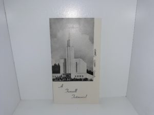 A Farewell Testimonial in Honor of Elder Merritt Winston Egan (Pamphlet) (1961)