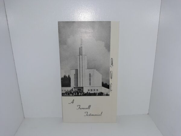 A Farewell Testimonial in Honor of Elder Merritt Winston Egan (Pamphlet) (1961)