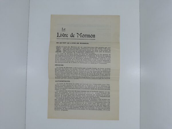 Le Livre de Mormon: Ce Qu’est Le Livre de Mormon (French) (Pamphlet)