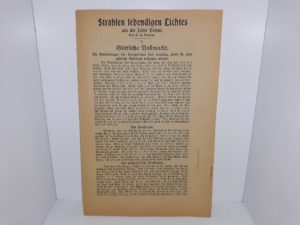 Strahlen Lebendigen Lichtes aus der Lebre Christi (German) (Pamphlet) ~ by E. W. Penrose