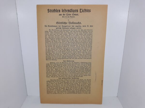 Strahlen Lebendigen Lichtes aus der Lebre Christi (German) (Pamphlet) ~ by E. W. Penrose