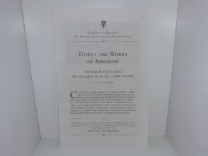 Doing the Works of Abraham: Mormon Polygamy, Its Origins, Practice, and Demise (Pamphlet) ~ by B. Carmon Hardy