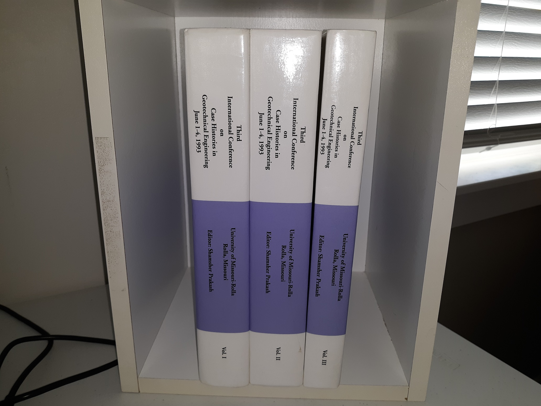 Third International Conference ON Case Histories in Geotechnical Engineering: June 1-4, 1993 3 Vol. Set (1993) ~ Edited by Shamsher Prakash