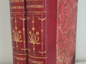 A History of Our Own Times — 2 Volume Set — Justin McCarthy — Beautiful Leather Bindings!