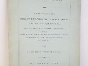 1884 — An Epic Poem — A Synopsis of The Rise of The Church … — Hannah Tapfield King